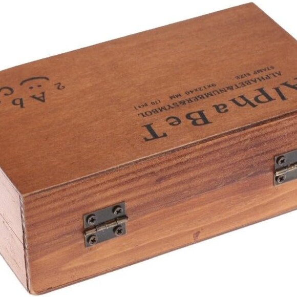 70 pcs Wooden Rubber Stamps Number and Alphabet Letter Wood Rubber Stamps Set Wo - Picture 6 of 8